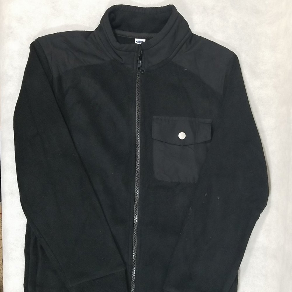 NEW with Tag Old Navy Fleece Full Zip Jacket Black Size XL (14-16)